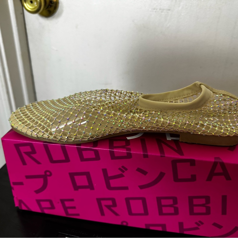 Cape Robbin Women's Sparkling Gold Flats